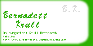 bernadett krull business card